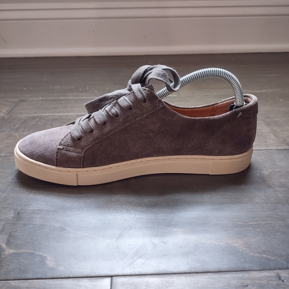 Frye Gemma Low Top Suede Leather Sneakers - Picture 13 of 15